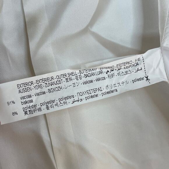 Zara Limited Edition White Blazer Mini Dress Women's Small Lined Twist Bow Rare - Picture 13 of 15